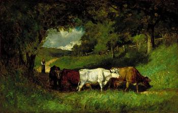 Edward Mitchell Bannister : Driving home the cows